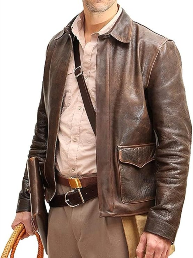 Men's Vintage Brown Bomber Leather Jacket Genuine Cowhide Distressed